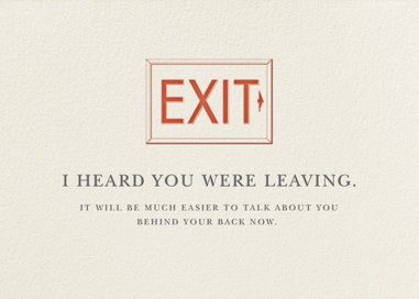 A Gossip's Goodbye - Greeting Card by Derek Blasberg