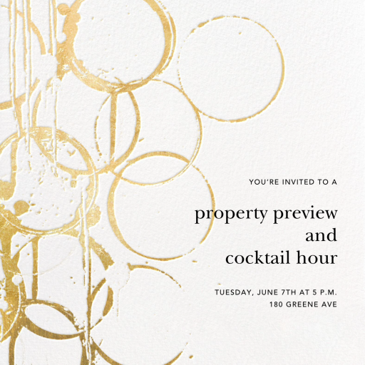 Metallic Circles Watermark - Business Event Invitation by Kelly Wearstler