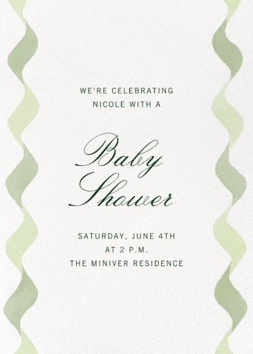 Twirling Streamers - Baby Shower Invitation by paperless_post