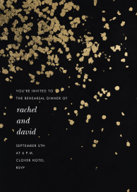 Gold Foil Confetti - Rehearsal Dinner Invitation by Kelly Wearstler