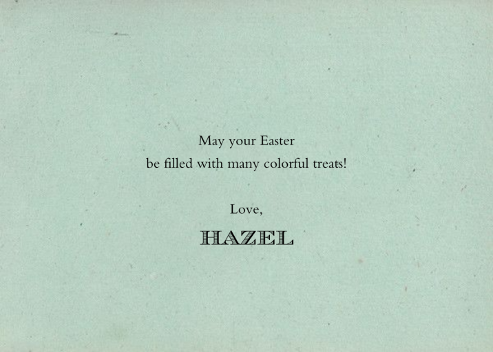 Easter Hatchlings - Greeting Card by John Derian - Back