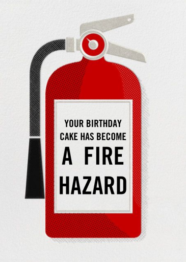 Fire Extinguisher - Birthday Card by Paperless Post
