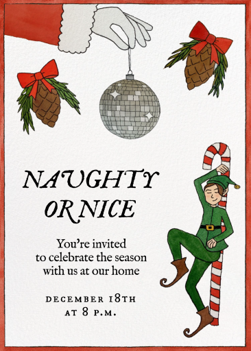 Santa Elf Holiday Party Invitation