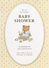 Vintage Teddy Bear Invitation
