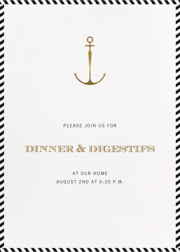 Stripe Border - Cocktail Party Invitation by paperless_post