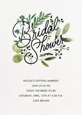 Mountain Greenery - Bridal shower - Paperless Post