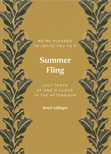 Leafy Garland - Summer Party Invitation by Jungalow