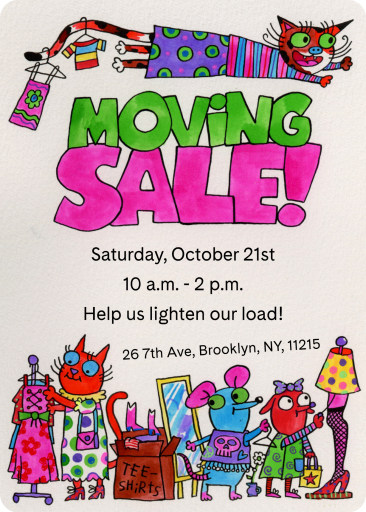 Shopaholic - Moving Sale - Moving Announcement by Gentle Thrills