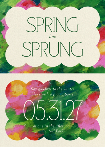 Painted Floral Save the Date