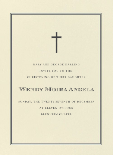 Chartres - Baptism & Christening Invitation by Paperless Post