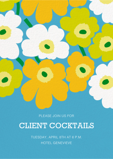 Unikko (Tall) - Cocktail Party Invitation by Marimekko