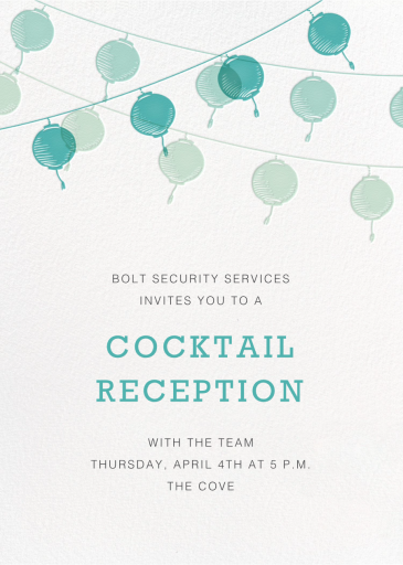 Golden String Lanterns - Cocktail Party Invitation by Paperless Post