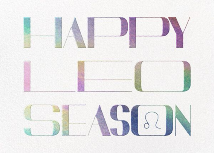 Happy Leo Season Gradient Invitation