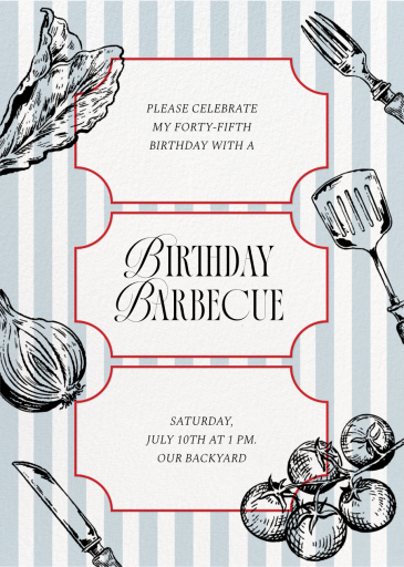 Barbecue Ingredients - Birthday Invitation by Paperless Post