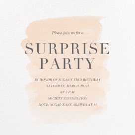 Basic Brushstroke - Birthday Invitation by Sugar Paper