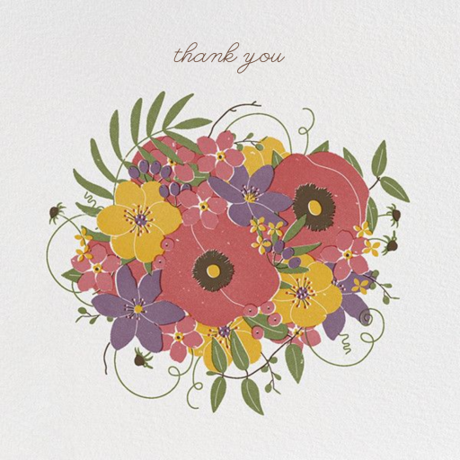 Gathered Bouquet - Thank You Card by Paperless Post