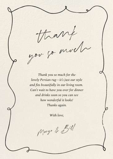 Handwritten Border - Thank You Card by Paperless Post