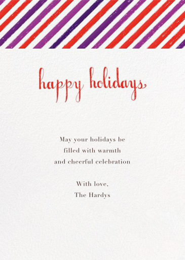 Fido's Knotted Stocking - Holiday Card by Mr. Boddington's Studio - Back