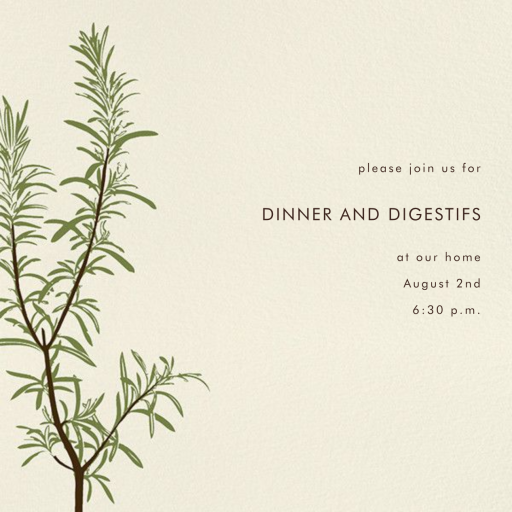 Rosemary - Dinner Party Invitation by Paperless Post