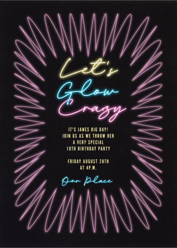 Let's Glow by Paperless Post