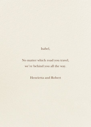 Best Wishes - Greeting Card by Bernard Maisner - Back