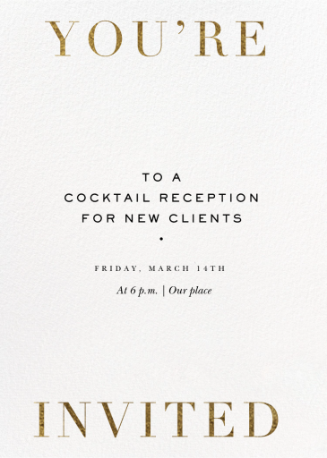 Endlong - Cocktail Party Invitation by Paperless Post
