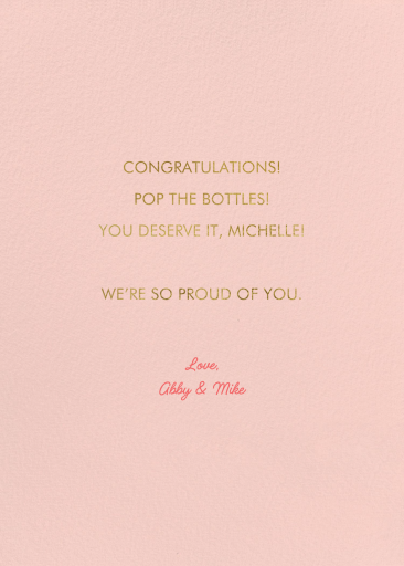 Bows and Petals - Greeting Card by Carolyn Suzuki Studio - Back