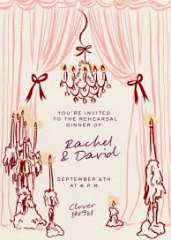Waxy Candle Drops - Rehearsal Dinner Invitation by Pulp Templates Co.