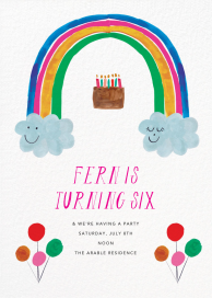 At the End of the Rainbow - Birthday Invitation by Mr. Boddington's Studio