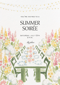 Dinner Florals - Summer Party Invitation by Martha Stewart