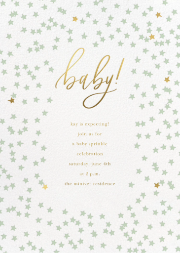 Mixed Stars - Baby Shower Invitation by Sugar Paper