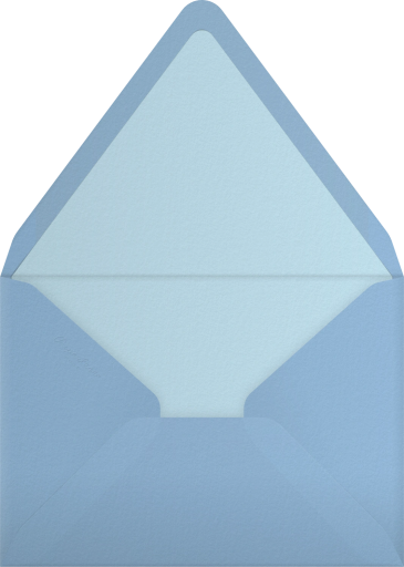 Baby Blue Ribbon Frame Invitation Envelope