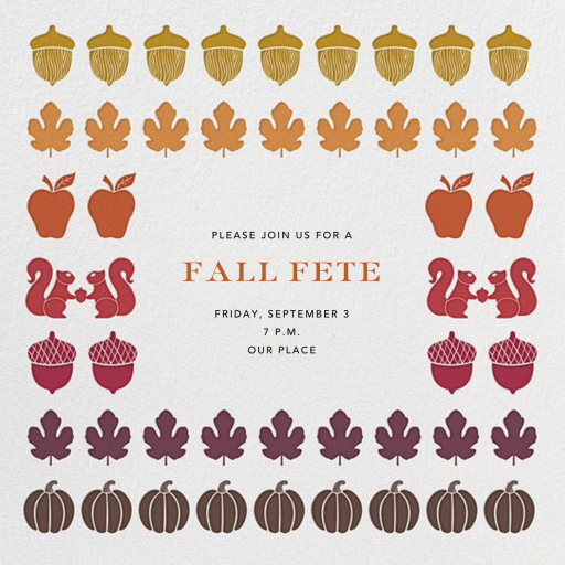 Autumn Stash - Thanksgiving Invitation by Jonathan Adler