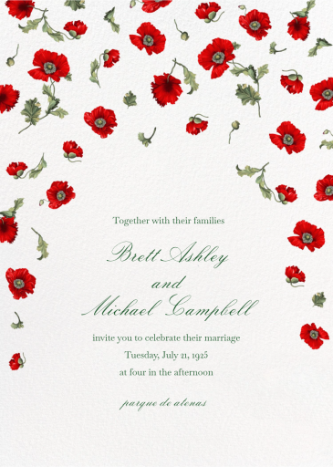 Falling Petals - Wedding Invitation by Oscar de la Renta