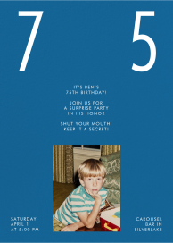 Time Capsule - 75th Birthday Invitation by Goods Gang
