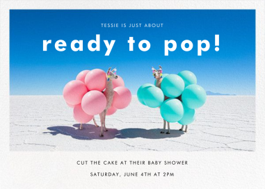 Llama Llama - Baby Shower Invitation by Gray Malin