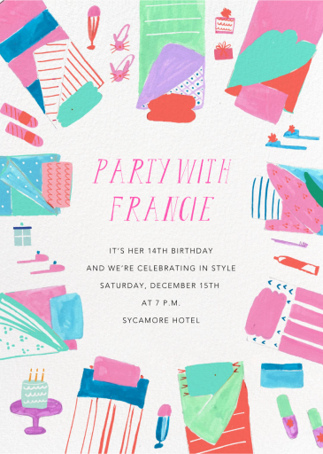 Bring your PJs - Invitation by Mr. Boddington's Studio