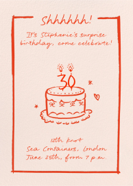 Petit Gâteau - 30th Birthday Invitation by Pulp Templates Co.