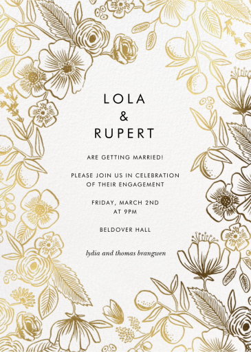 Colette Gold - Engagement Party Invitation by Rifle Paper Co.