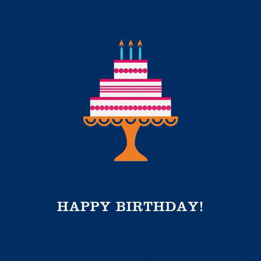 Cake and Candles (Greeting) - Birthday Card by Jonathan Adler
