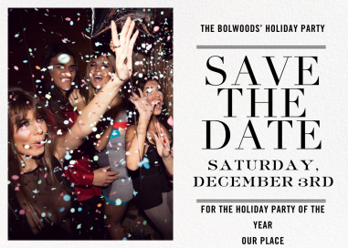 Typographic II (Photo Save the Date) - Holiday Save the Date by kate spade new york