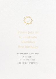 Ivory Plain - First Birthday Invitation by Paperless Post
