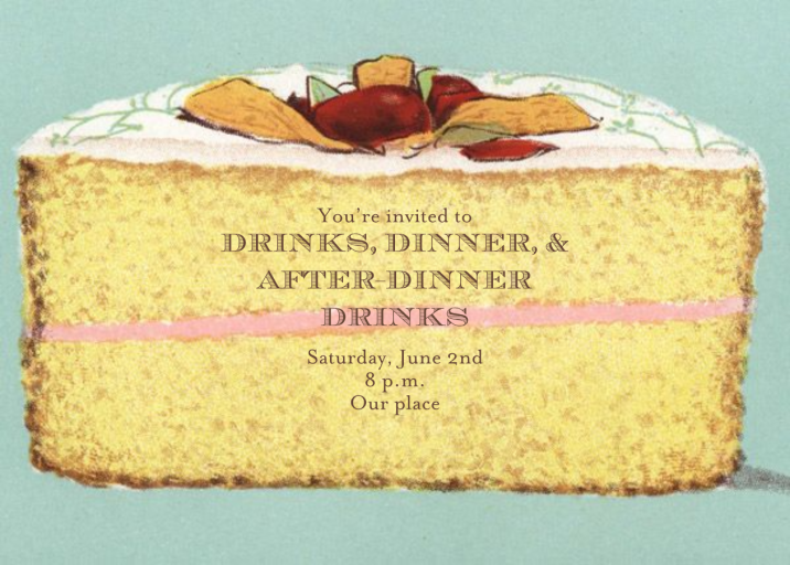 Cake - Dinner Party Invitation by John Derian