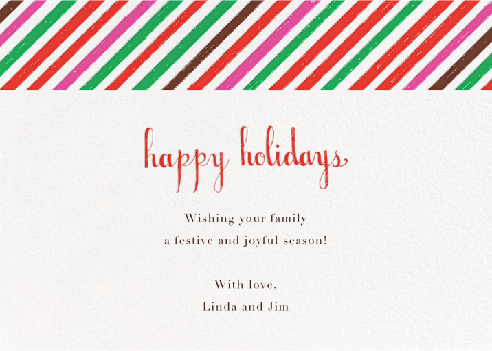 Fido's Knotted Stocking - Holiday Card by Mr. Boddington's Studio - Back