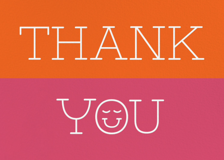 Color Block Contentment - Thank You Card by Paperless Post