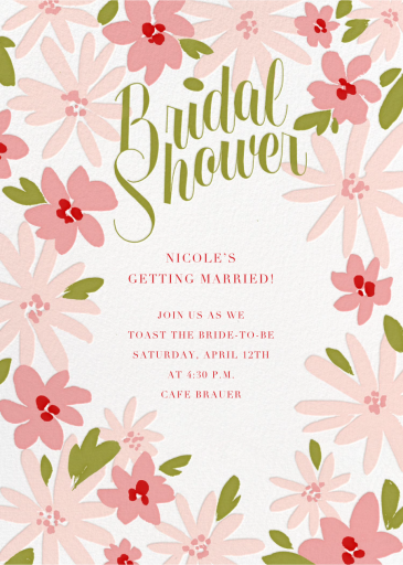 Brushstroke Blooms - Invitation by Paperless Post