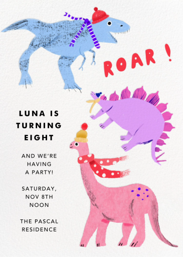 Dapper Dinos - Birthday Card by Carolyn Suzuki Studio