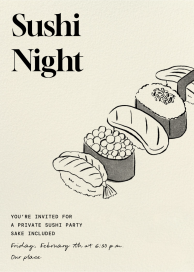 Sushi Night by Paperless Post
