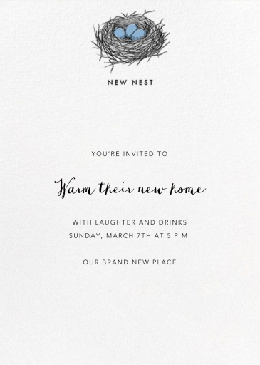 New Nest - Celebration Invitation by Paperless Post