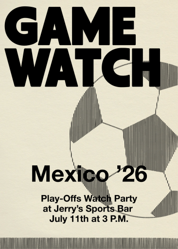 Soccer Ball - Invitación deportiva de Paperless Post
